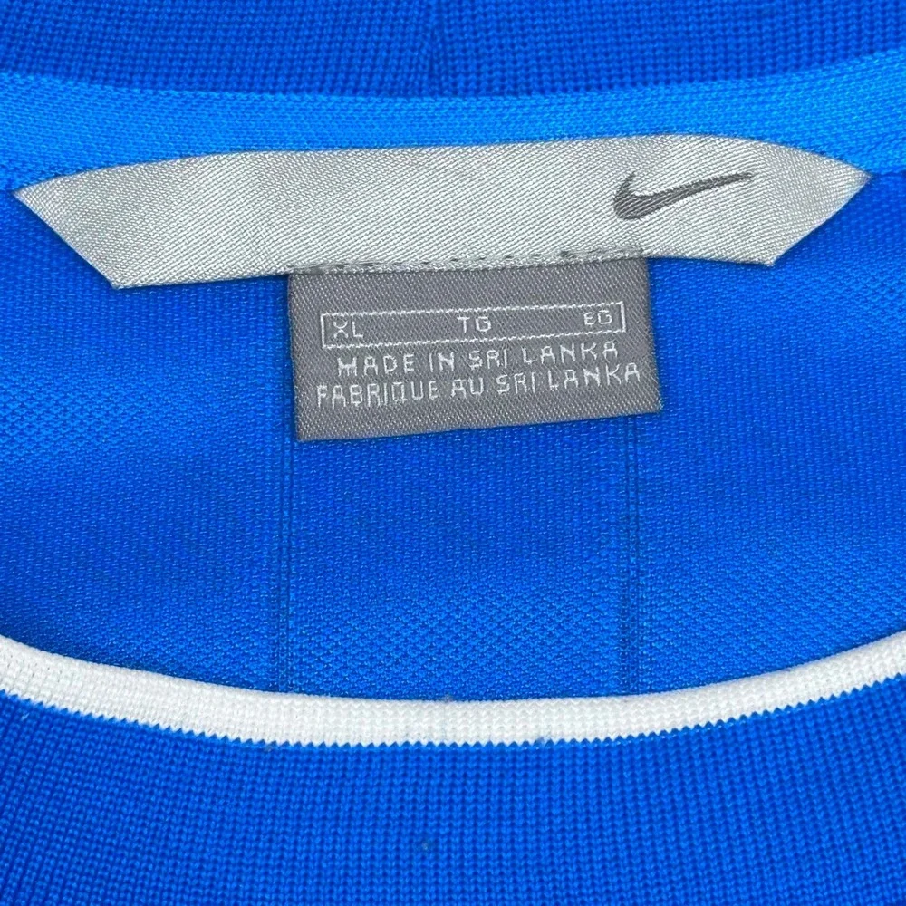 Nike Shirt XL Blue Striped Short Sleeve Athletic Jersey Tonal Vertical Stripes